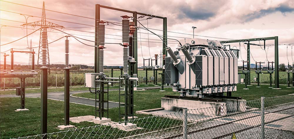 Subestación eléctrica en buen estado